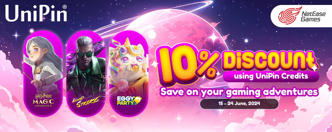 Exciting UniPin Exclusive Promotions: Save on Harry Potter, Eggy Party, and Blood Strike! (MY)